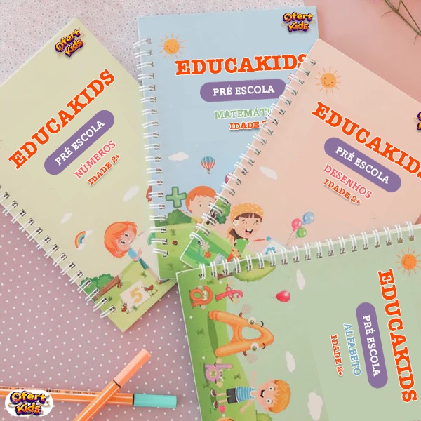 Caderno Mágico Educakids - Desenvolve as habilidades de escrita e coordenação -(PROMOÇÃO SOMENTE HOJE)