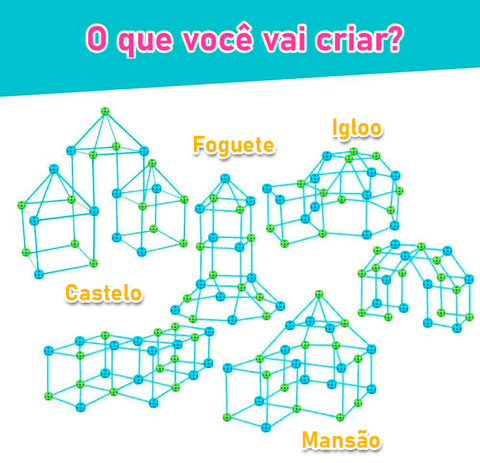 Kit de construção Tenda kids + Lona de brinde (PROMOÇÃO EXCLUSIVA)